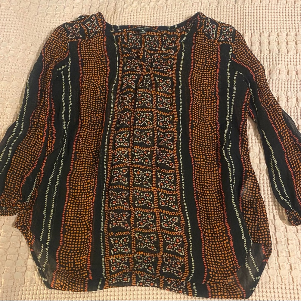XL Lucky Brand Sheer Blouse